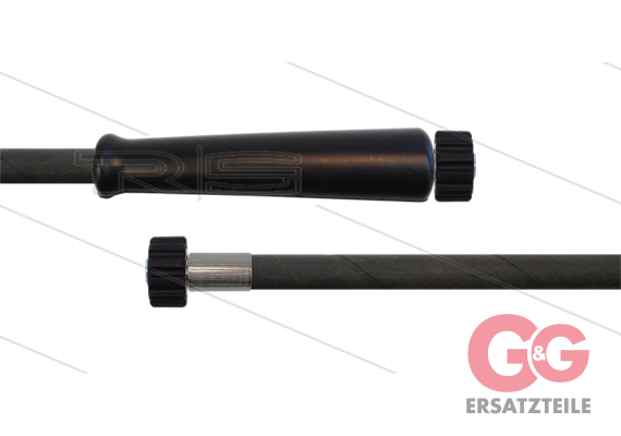 HD-Schlauch schwarz 2SC-10 - 50m - 2x M22x1,5 HV flach - 1x GKS - 400 Bar