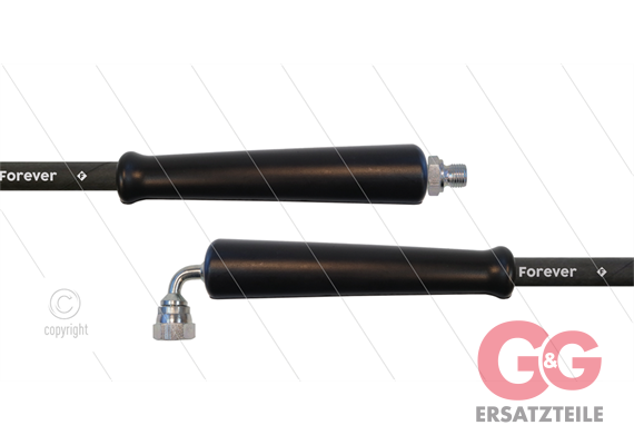 HD-Schlauch schwarz - 2SCX-10 - Forever - 50m - 1/2" DKR 90° Winkel x 3/8" AGR - 2x GKS