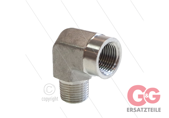Knie - RVS - 1/2" bi x 1/2" bu - 315 Bar
