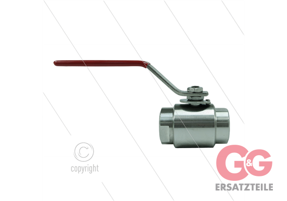 Kugelhahn 1/2" - Edelstahl 316 - 210 Bar - 2 x 1/2" IG
