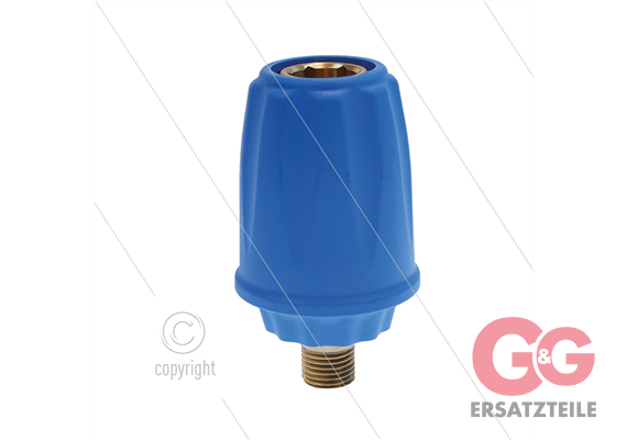 Kupplung - ARS25P - 1/4" AG - Messing - blau - passend zu KEW - entkuppelt nach hinten