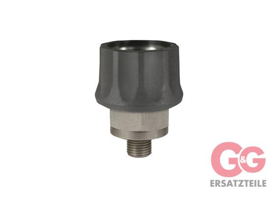 Kupplung ST-45-600 1/4"AG Edelstahl schwarz