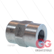 Muffe 1/4" IG BSP x 1/8" IG NPT - Edelstahl - mit Sechskant | Bild 3
