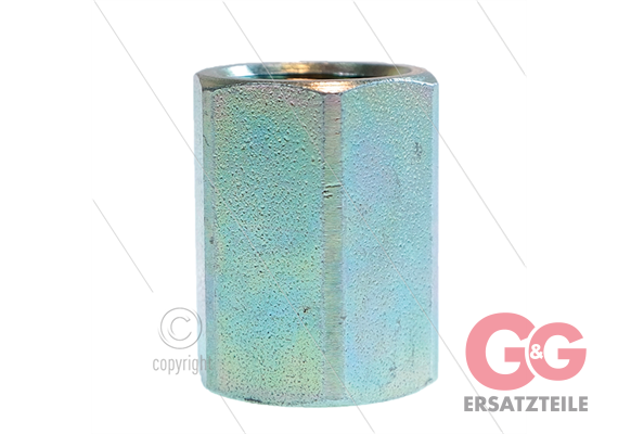 Muffe 2x 1/4" IG - Stahl