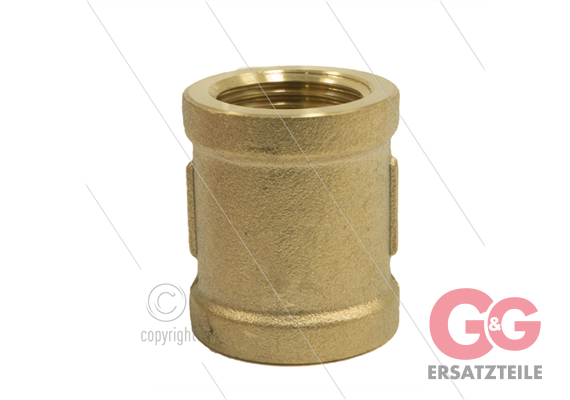 Muffe - Messing - 2 x 3/8" IG