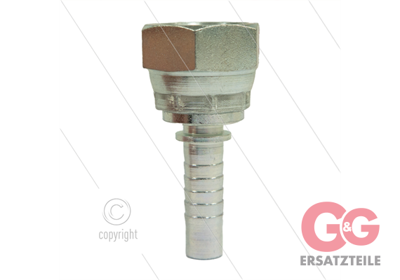 Pressnippel - Stahl - DN10 (3/8") - 3/8" DKR - SW22
