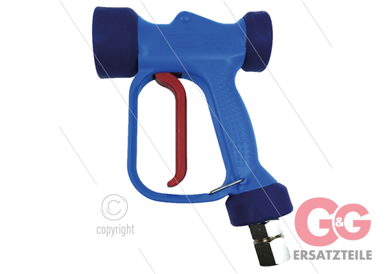 RB65 - blau - Messing - mit Drehgelenk - 24 Bar - 100 l/min - max 90°C - 1/2" IG