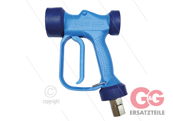 RB65 - blau - Messing - mit Drehgelenk - 24 Bar - 60 l/min - max 90°C - 1/2" IG