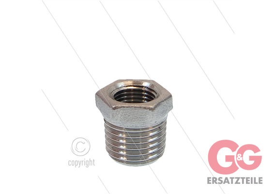 Reduziernippel - Edelstahl - 1/4" AG x 1/8" IG