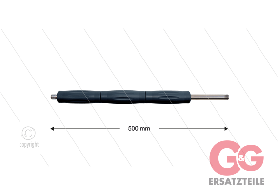 RP007 - Strahlrohr - L=500mm - Stahl - umspritzter Isolierung