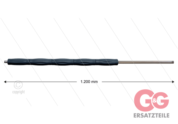 RP10 Lanze - L=1200mm - gerade - Edelstahl - Isolierung L=495mm - 400 Bar - max 80°C