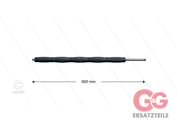 RP10 Lanze - L=600mm - gerade - Edelstahl - Isolierung L=395mm - 400 Bar - max 80°C