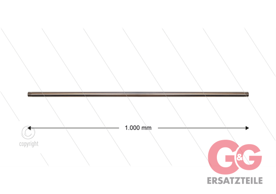 RP201 Strahlrohr - L=1000mm - gerade - Edelstahl - 400 Bar - max 150°C - 2 x 1/4" AG