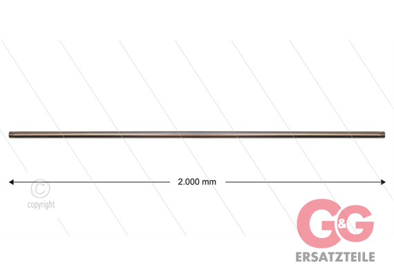 RP501 Edelstahl Lanze ohne Isolierung - 2000mm gerade - 500 bar