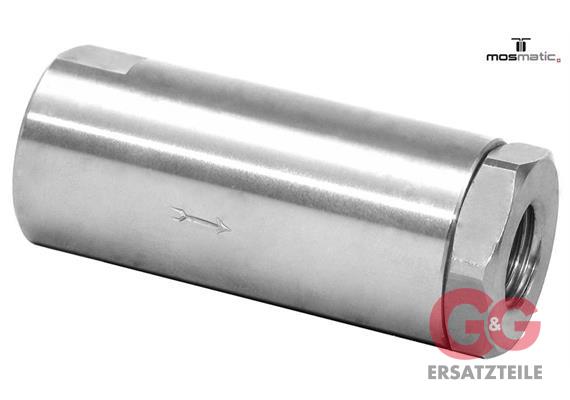 Rückschlagventil ca.1 bar, rostfrei RSV G3/8"F G1/4"F