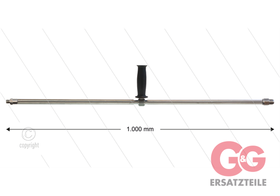 ST3600 Lanze - L=1000mm - gerade - Edelstahl - 1/2" AG x 1/4" AG