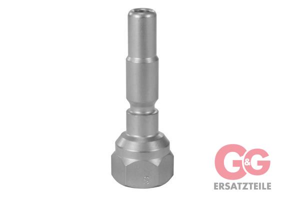 Stecknippel D10 KR-Hobby 1/4"IG KR SW19 Edelstahl