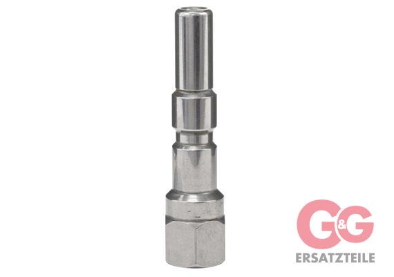 Stecknippel KW-Profi 1/4"AG KW Edelstahl poliert
