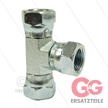 T-Stück Stahl - 3 x 3/8" Überwurfmutter - BSP | Bild 3
