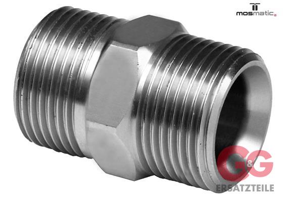 Verschraubung-Quick, MS/vernickelt VER-QVS-14 M22x1,5-M M22x1,5-M L=34 SW22