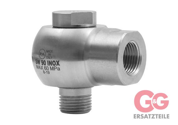 Winkel Drehgelenk 1/2"IG:1/2"AG 600 bar VA