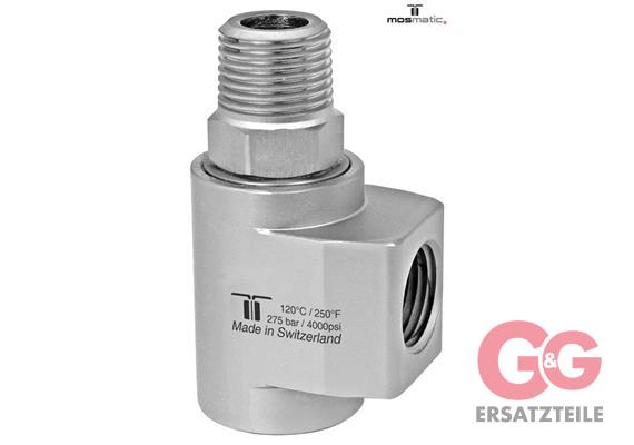 Winkeldrehgelenk-C mit Kugellager, rostfrei WDCL-12 G1/2"F G1/2"kM H=46 ø17