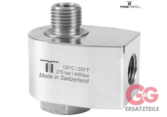 Winkeldrehgelenk rostfrei, für DKR (ohne Sicherungsring) WDG-07-DKR G1/4"F G1/4"M H=26 ø1