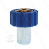1/2" Handverschraubung - blau - 1/4" IG - Messing - 400 Bar