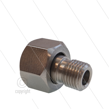 Adapter M18x1,5 IG x 1/4" AG - Edelstahl - 2-Teilig