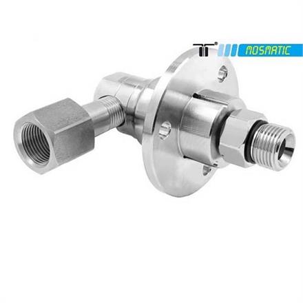 Drehgelenk-90° mit Flansch, Keramik/rf DXF-06-90° G3/8"F G3/8"M