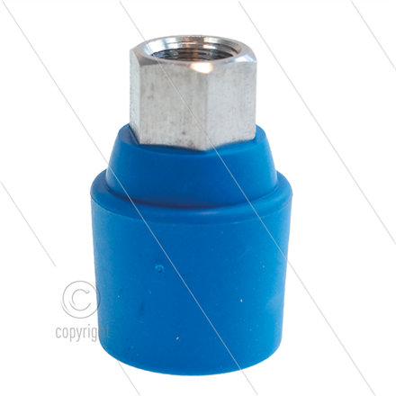 Düsenschutz 1/4" IG - RP10 - Edelstahl - Gummi - blau
