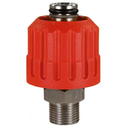 Handverschraubung 24:1/2AG VA/rot 700 b