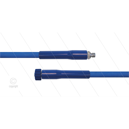 HD-Schlauch blau 1SC-06 - 10m - 3/8" AGR x M22x1,5 HV flach - 2x GKS- 250 Bar