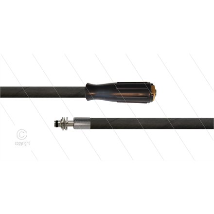 HD-Schlauch schwarz 2SC-08 - 10m - M22x1,5 HV Lang x Stecknippel VA Ø11mm mit Lager