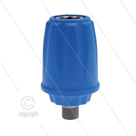Kupplung - ARS25P - 1/4" AG - Edelstahl - blau - passend zu KEW - entkuppelt nach hinten