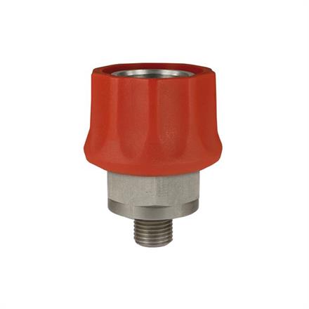 Kupplung ST-45-600 1/4 AG Edelstahl rot