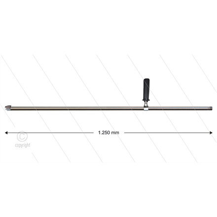 Lanze RL84 / 204 - L=1250mm - gerade - Edelstahl - mit seitlichem Handgriff - 500 Bar