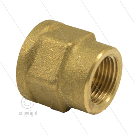 Muffe reduziert - Messing - 3/4" IG x 1/2" IG