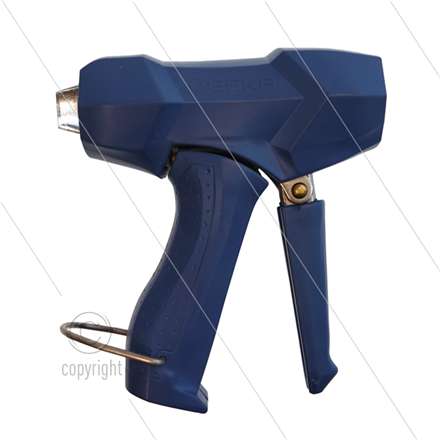 Niederdruckpistole Messing - blau - GEKA Plus - max 30 Bar