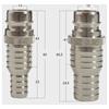 Nippel ST-45-25 Tülle 1/2"-3/4" Messing vernickelt