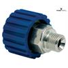 Quickverschraubung, blau, MS/vernickelt QVS-07 M22x1,5-F G1/4"M