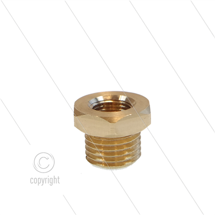 Reduziernippel - Messing - 1/4" AG x 1/8" IG