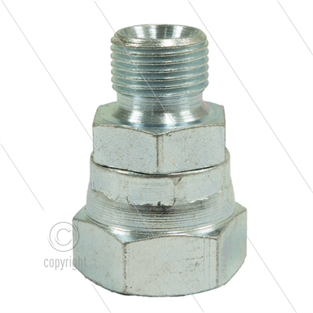 Reduziernippel - Stahl - 1/2" AG x 1/2" Überwurfmutter - BSP