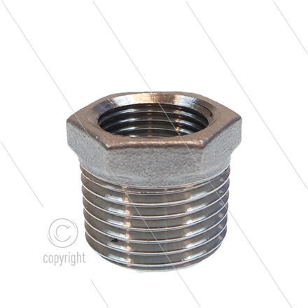 Reduzierring - Edelstahl - 1/2" AG x 3/8" IG
