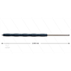 RP007 Strahlrohr - L=2000mm - Stahl - umspritzter Isolierung