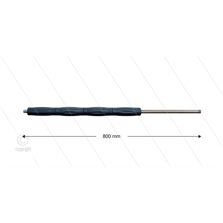 RP007 Strahlrohr - L=800 mm - Stahl - umspritzter Isolierung