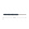 RP007 Strahlrohr - L=800 mm - Stahl - umspritzter Isolierung