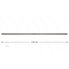 RP201 Strahlrohr - L=2000mm - gerade - Edelstahl - 400 Bar - max 150°C - 2 x 1/4" AG