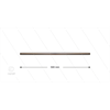 RP201 Strahlrohr - L=500mm - gerade - Edelstahl - 400 Bar - max 150°C - 2 x 1/4" AG