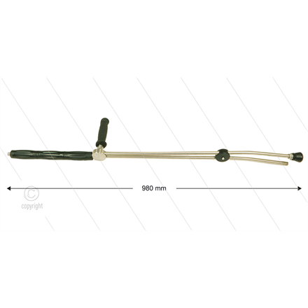RP54-V Doppellanze für Rotordüse - L=980mm - Edelstahl - seitlichem Handgriff - Isolierung